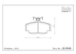 Тормозные колодки ENDLESS ME20 (CC40) EIP086 Peugeot 205 309, Racing compound, передние
