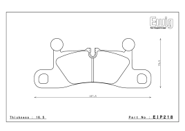 Тормозные колодки ENDLESS MX72 EIP218 PORSCHE 911 (991) Carrera/Carrera 4, Street/Circuit compound, задние