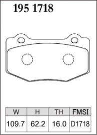 Тормозные колодки Dixcel Z type Z-1951718 Chevrolet Corvette Grand Sport, Camaro SS, Cadilac ATS-V задние