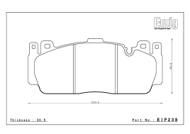 Тормозные колодки Endless EIP238 CC-CRg BMW F10 M5, Street/Circuit compound, передние