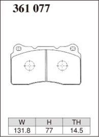 Тормозные колодки Dixcel Z 361077 (EP357, OEM 26296FE040, 26296FE100) Subaru Brembo® 4pot передние