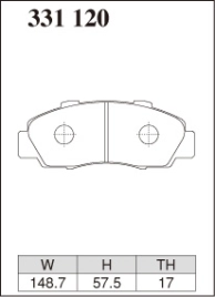Тормозные колодки Dixcel RE type RE-331120 Honda Civic EK9 Integra DC2 '98R NSX NA1/2 передние