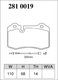 Тормозные колодки Dixcel EXTRA Speed ES-2810019 Brembo® 4pot Ferrari F360 F430 передние