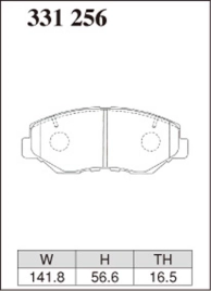 Тормозные колодки Dixcel EXTRA Speed ES-331256 Honda Civic FC1 FK7 FL1 CR-V Element Jade Pilot передние