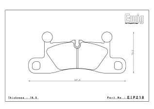 Тормозные колодки ENDLESS MX72 EIP218 PORSCHE 911 (991) Carrera/Carrera 4, Street/Circuit compound, задние