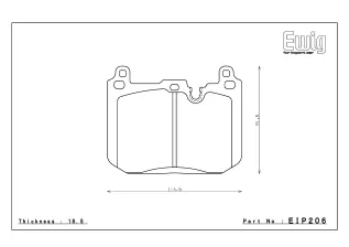 Тормозные колодки ENDLESS MX72 EIP206 BMW M2, M4, M135i, M Performance F30/F31, Street/Circuit compound, передние