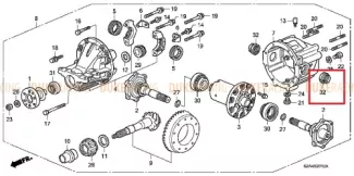 Сальник редуктора 2, Honda S2000 AP1