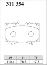 Тормозные колодки Dixcel EXTRA Speed ES-311354 Toyota Land Cruiser UZJ100 передние