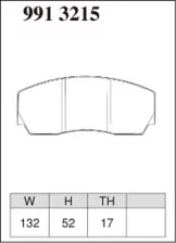 Тормозные колодки Dixcel Z type Z-9913215 AP racing Proma 4pot D50 TH17 CP3307 3720 5000-2xx 5000-4xx 5040 5200