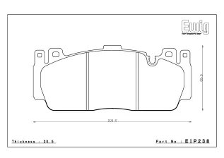 Тормозные колодки ENDLESS CCRg EIP238 BMW F10 M5, Street/Circuit compound, передние