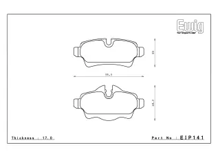 Тормозные колодки ENDLESS CCRg EIP141 MINI R56, Street/Circuit compound, задние