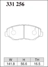 Тормозные колодки Dixcel EXTRA Speed ES-331256 Honda Civic FC1 FK7 FL1 CR-V Element Jade Pilot передние