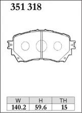 Тормозные колодки Dixcel EXTRA speed ES-351318 MAZDA 6 ATENZA GJ2FW передние