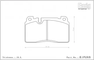 Тормозные колодки EIP265 CC-Rg Audi A6 A7 Q5, Porsche Macan Brembo 4 pot передние