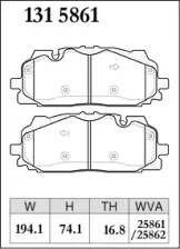 Тормозные колодки Dixcel Premium P-1315861 Audi A6 A7 A8 Q7 RS4 RS5 RS Q3 Akebono передние