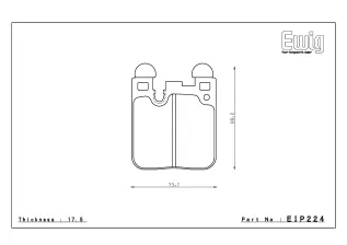 Тормозные колодки ENDLESS MX72 EIP224 BMW M2, M4, M135i, M Performance F30/F31, Street/Circuit compound, задние