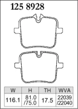 Тормозные колодки Dixcel M type M-1258928 BMW G11/12 M5 F90 M760Li задние