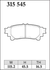 Тормозные колодки Dixcel EXTRA Speed ES-315545 OEM 44664813079 Lexus RX350 RX450H RX200t RX270 задние