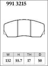 Тормозные колодки Dixcel EXTRA Speed ES-9913215 AP racing Proma 4pot D50 TH17 CP3307 3720 5000-2xx 5000-4xx 5040 5200