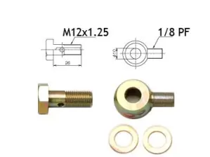 Банжо-болт комплект Greddy M12x1.25 - 1/8PF