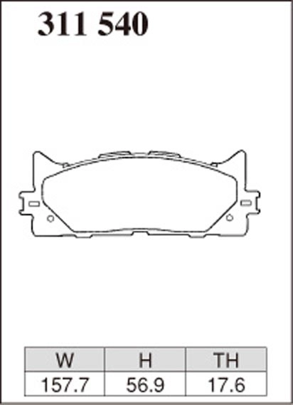 Тормозные колодки Dixcel EXTRA Cruise EС-311540 Toyota Camry V30 V40 V50 Lexus ES передние фото 1
