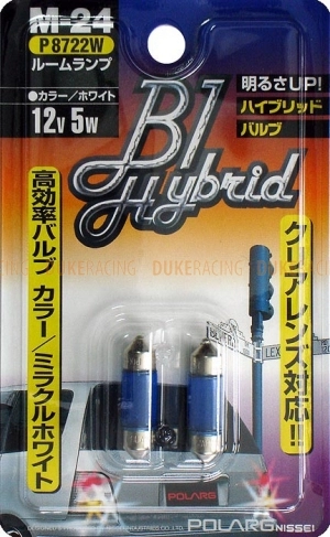 Лампы дополнительные Polarg B1 Hybrid Color Bulb M24 T8×28 12V 5W белые фото 3