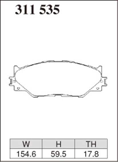 Тормозные колодки Dixcel EXTRA Speed ES-311535 Lexus IS250 GSE**, IS300h AVE30, передние фото 2