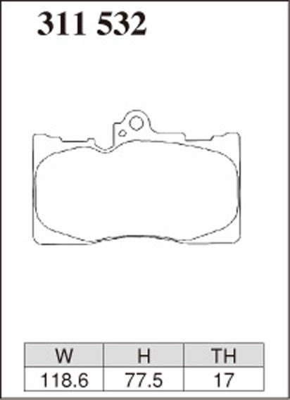 Тормозные колодки Dixcel EXTRA Speed ES-311532 Lexus GS IS передние фото 1