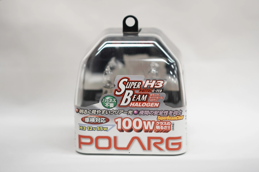 Лампы галогенные Polarg Super Beam Halogen Clear C-112 H3 12V 55W(100W) 3300K фото 1
