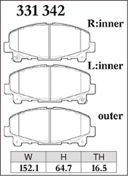 Тормозные колодки Dixcel EXTRA Speed ES-331342 Honda Accord CU2 CW2 предние фото 1