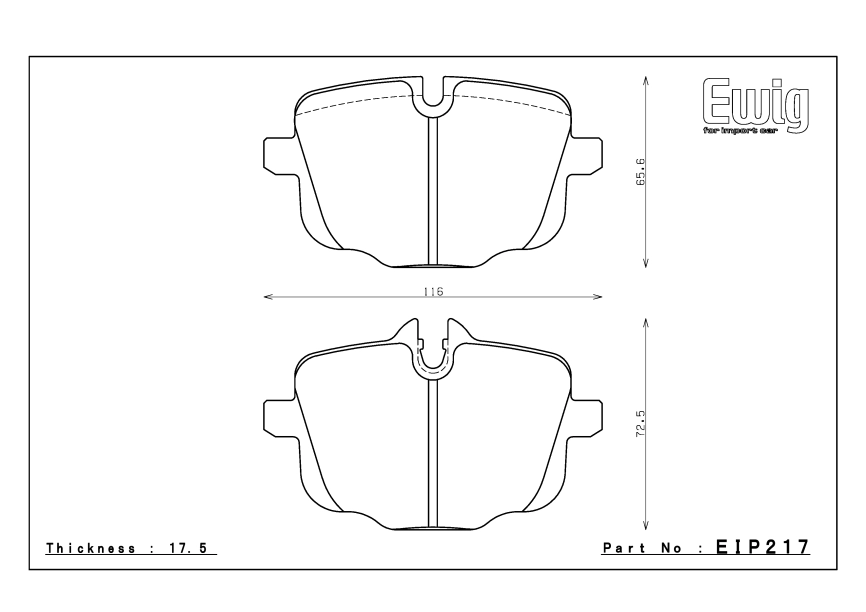 Тормозные колодки Endless EIP217 CC-Rg BMW F06/10, Street/Circuit compound, задние фото 1