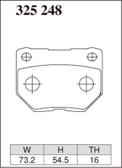 Тормозные колодки Dixcel EXTRA Speed ES-325248 Subaru Impreza WRX Mitsubishi GTO Nissan Skyline Silvia Fairlady Z задние фото 3