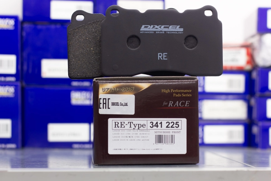 Тормозные колодки Dixcel RE type 341225 Mitsubishi Lancer Evolution EVO CP9A CT9A CT9W CZ4A Brembo® 4pot передние фото 1