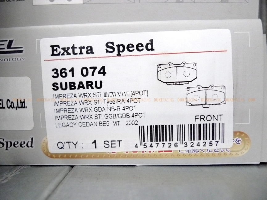 Тормозные колодки Dixcel EXTRA Speed ES-361074 Sumitomo® 4POT Subaru Forester Impreza GC GF GD GG WRX STi Legacy B4 передние фото 2