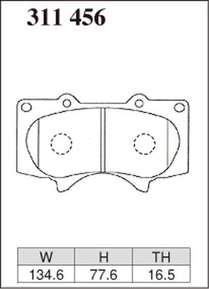 Тормозные колодки Dixcel EXTRA Speed ES-311456 Toyota Land Prado Lexus LX460 Pajero iV FJ Cruiser передние фото 3