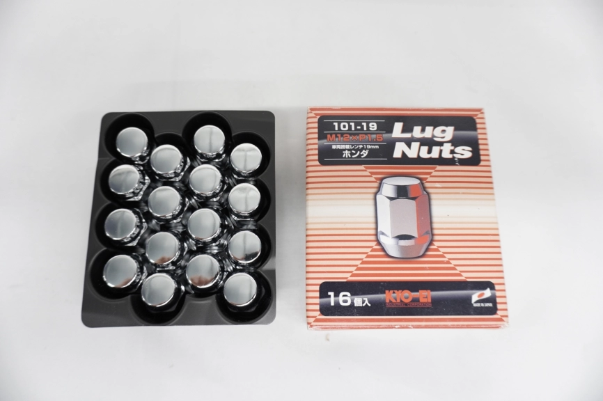 Колесные гайки KYO-EI Lug nuts 19hex M12x1,5 16 шт хром фото 1