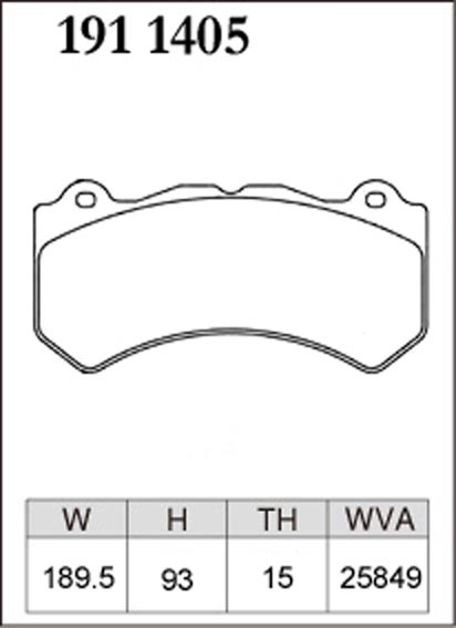 Тормозные колодки Dixcel Z type Z-1911405 15мм Jeep Grand Cherokee SRT8 6.4 V8 Brembo® 6pot передние фото 1