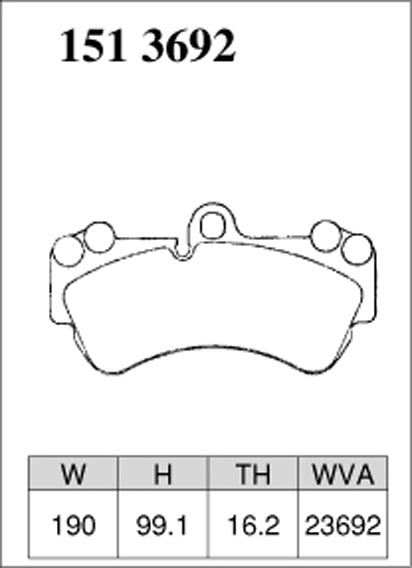 Тормозные колодки Dixcel EXTRA speed ES-1513692 Porsche Cayenne 3.2/3.6, VW Touareg 3.2 3.6 4.2 передние фото 1