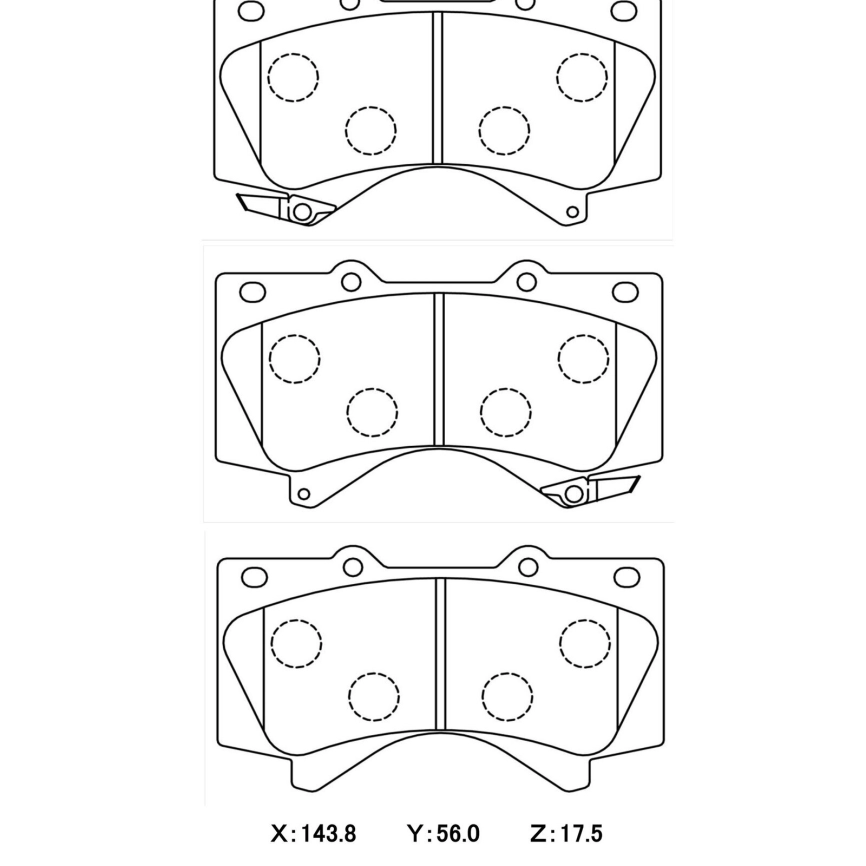 Тормозные колодки Winmax W3 697 EP464 Toyota Land Cruiser 200 LC200 Lexus LX450D LX570, передние фото 3