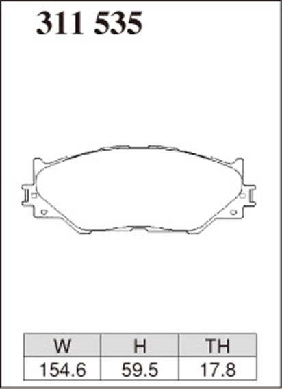 Тормозные колодки Dixcel EXTRA Speed ES-311535 Lexus IS250 GSE**, IS300h AVE30, передние фото 1