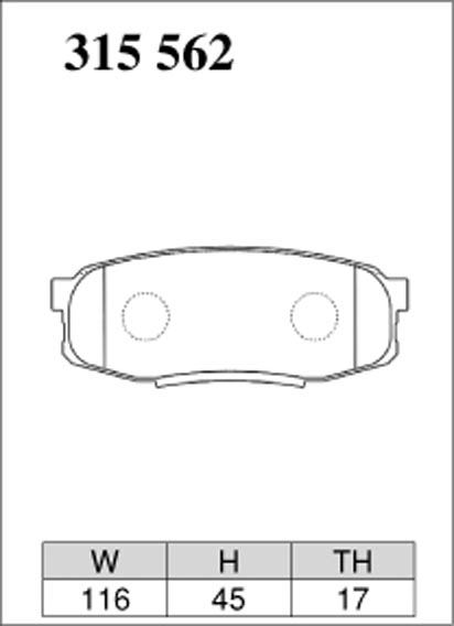 Тормозные колодки Dixcel X-type X 315562 Toyota Land Cruiser 200 Tundra Sequoia Lexus LX450D LX570 задние фото 4