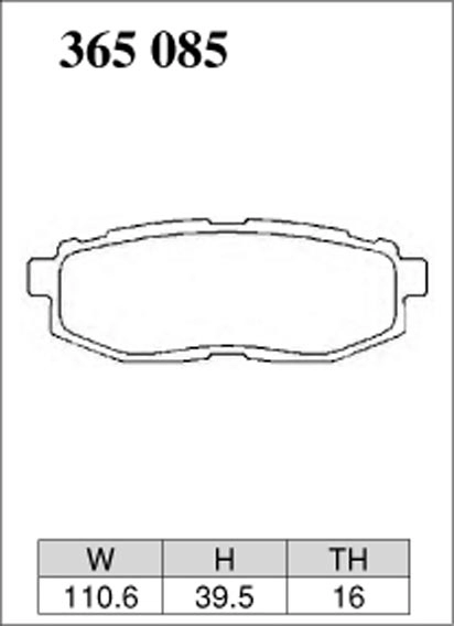 Тормозные колодки Dixcel EXTRA Speed ES-365085 Toyota GT86 Subaru BRZ Impreza GH/GR/GV, задние фото 6