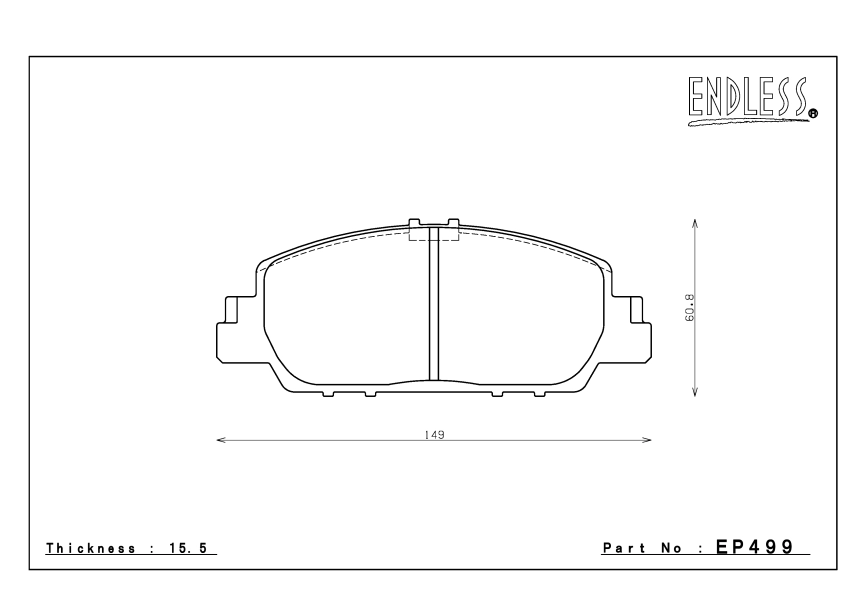 Тормозные колодки Endless S-Sports EP499 Honda Accord IX CR передние фото 2