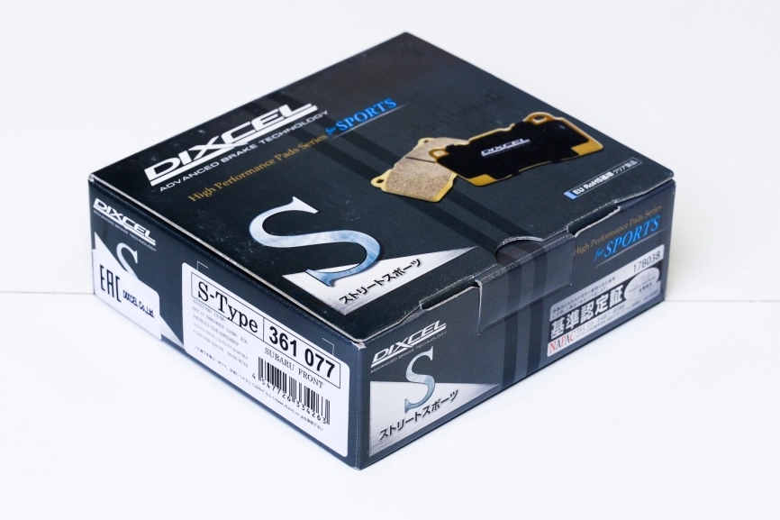 Тормозные колодки Dixcel S type S-361077 (EP357, OEM 26296FE040, 26296FE100) Subaru Brembo® 4pot передние фото 2