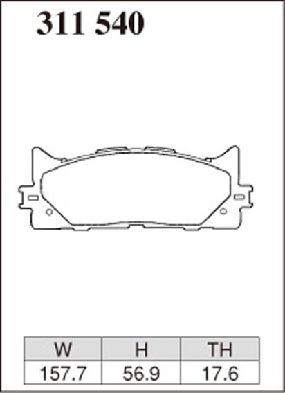 Тормозные колодки Dixcel EXTRA Speed ES-311540 Toyota Camry V30 V40 V50 Lexus ES передние фото 1