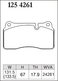 Тормозные колодки Dixcel Z type Z-1254261 BMW F87 M2 Competition Brembo® 2pot задние фото 1
