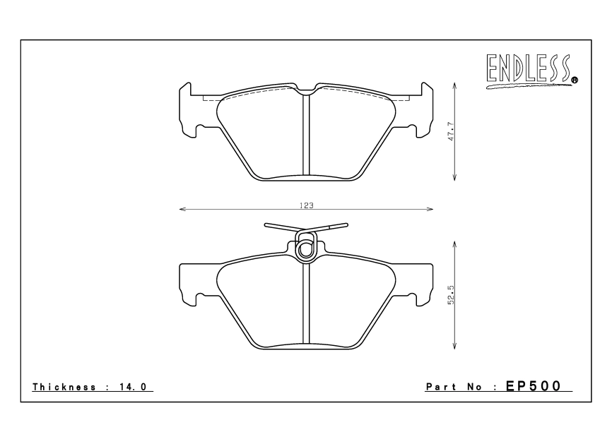 Тормозные колодки Endless EP500 MX72 EP500 Subaru XV, Outback, Levorg, WRX, Forester, задние фото 5