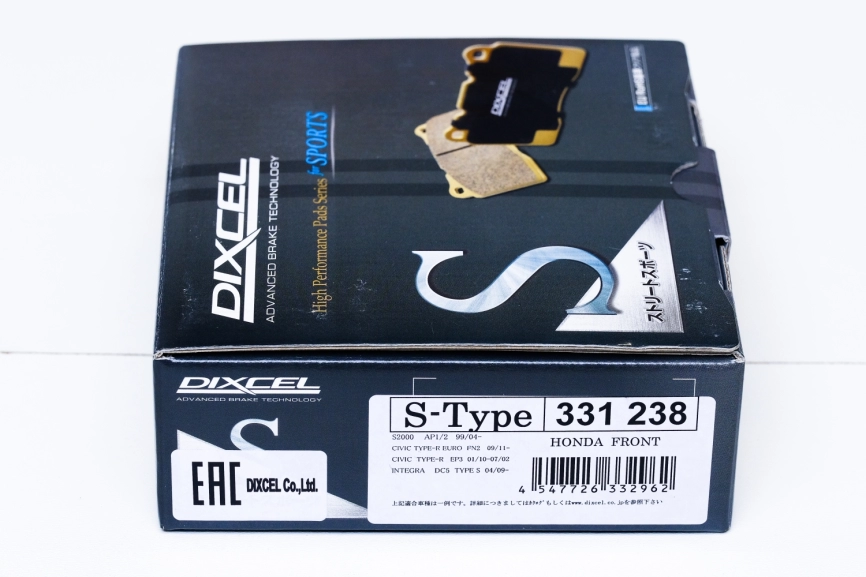 Тормозные колодки Dixcel S type S-331238 Honda S2000 Civic Type R EP3 FN2 передние фото 1