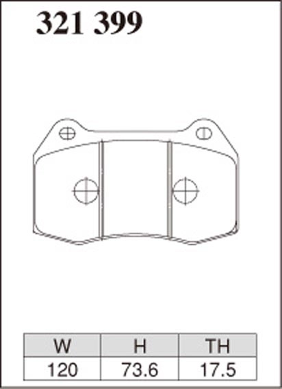 Тормозные колодки Dixcel EXTRA Speed ES-321399 BMW E31 E38 Nissan Skyline R32/33/34 GT-R Brembo® передние фото 3