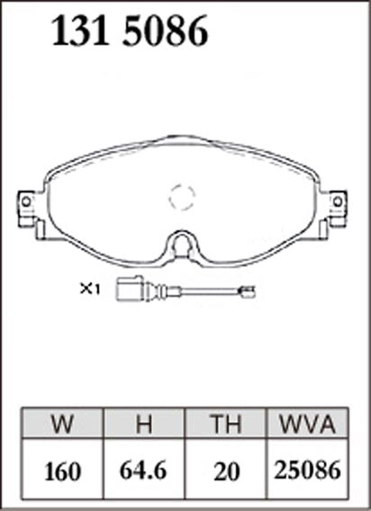 Тормозные колодки Dixcel Extra Speed ES 1315086 для VAG VW GOLF 7 передние фото 1
